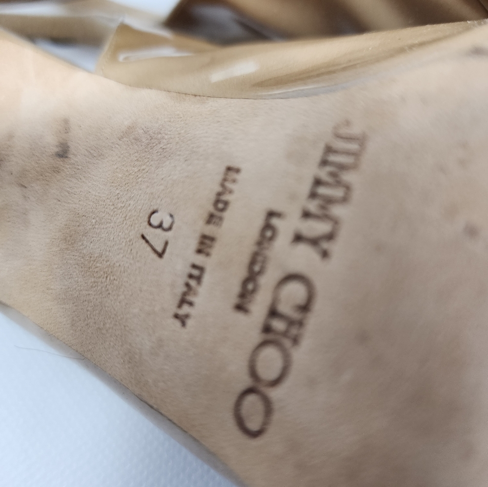 Jimmy Choo Nude Patent Pumps 37 - Picture 6 of 10